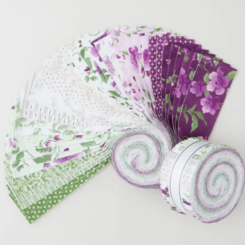 Camille cotton fabric jelly roll strips